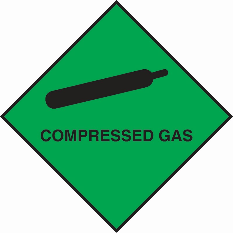 Compressed Gas 100mm x 100mm Self Adhesive