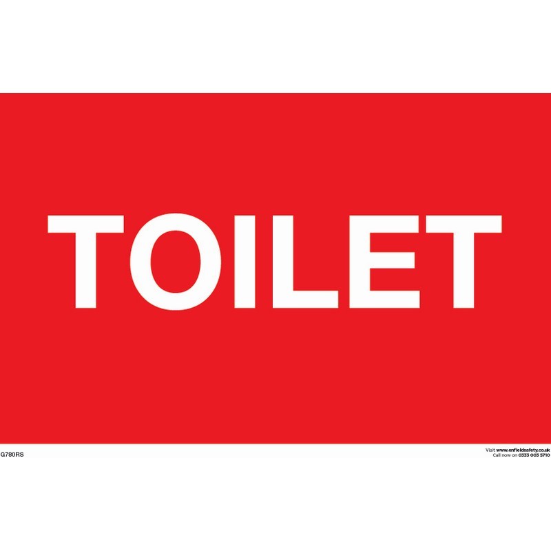 Toilet 330mm x 150mm Rigid Self-Adhesive sign
