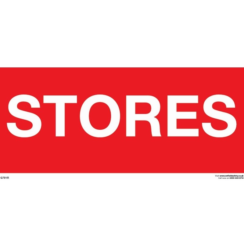 Stores 330mm x 150mm Rigid Self-Adhesive sign