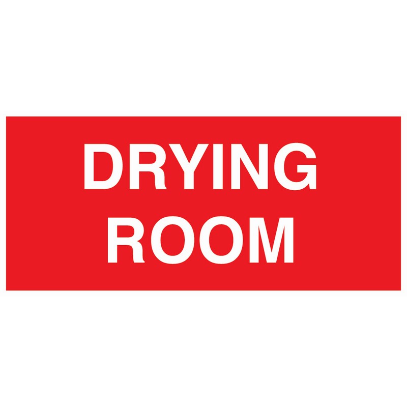Drying Room 330mm x 150mm Rigid Self-Adhesive sign
