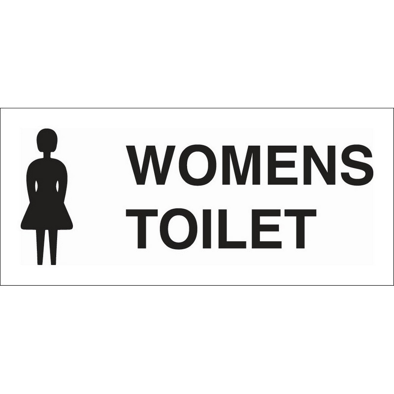 Womens Toilet 330mm x 150mm Rigid Self-Adhesive sign