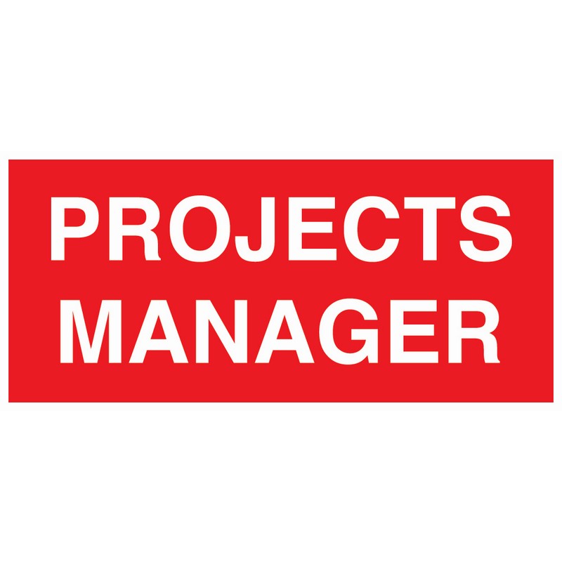 Projects Manager 330mm x 150mm Rigid Self-Adhesive