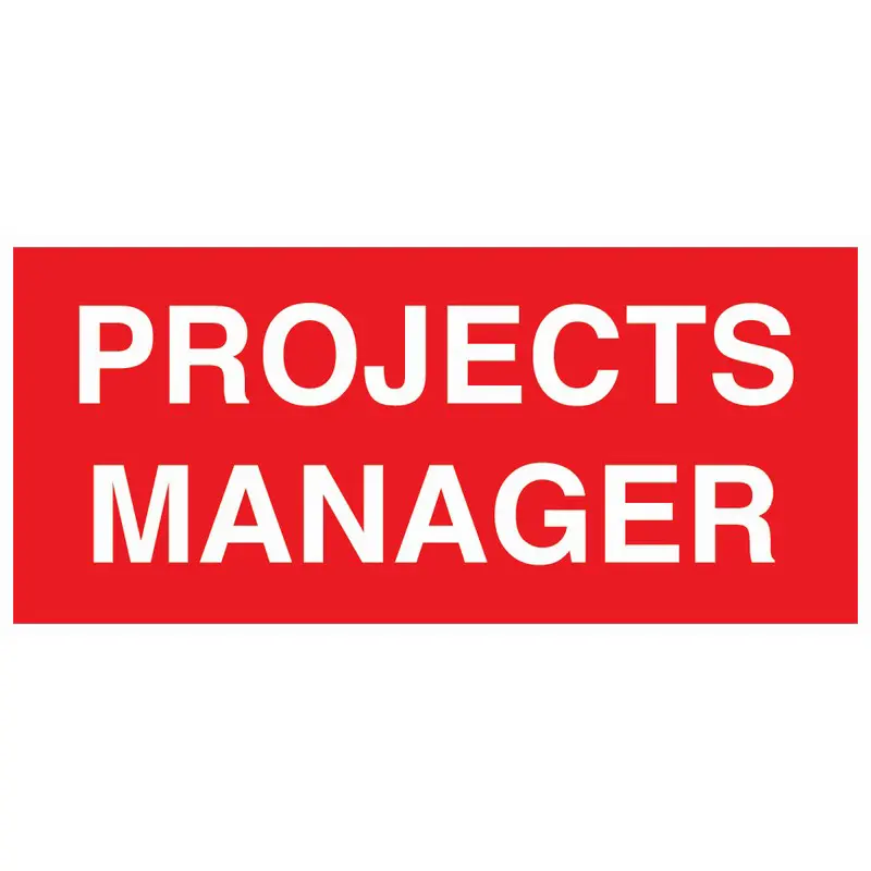 Projects Manager 330mm x 150mm Rigid Self Adhesive