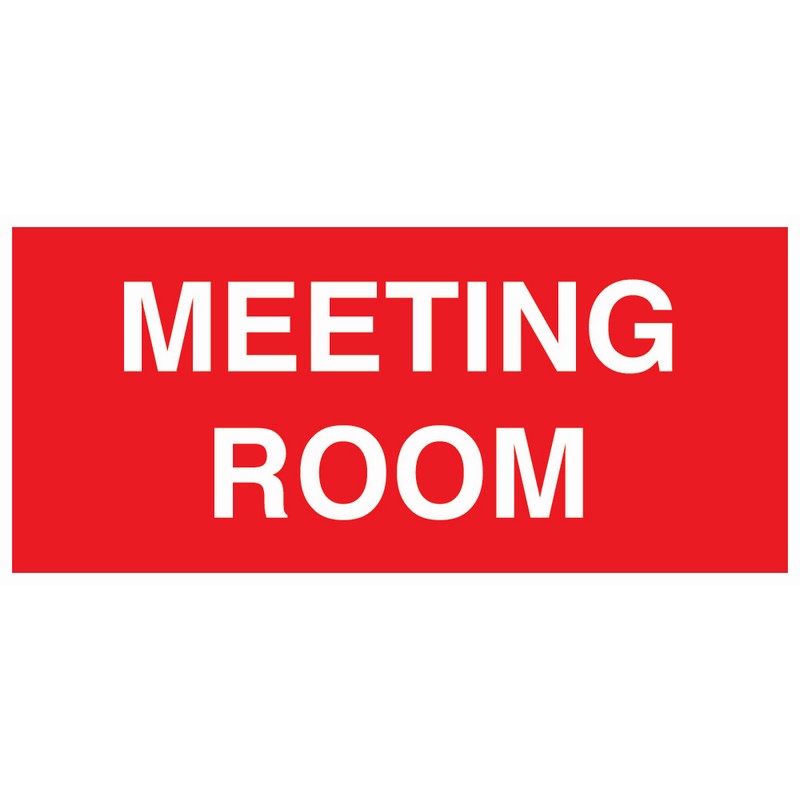 Meeting Room 330mm x 150mm Rigid Self-Adhesive