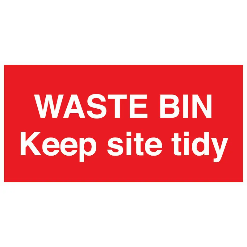 Waste Bin/Tidy 150mm x 75mm Self Adhesive