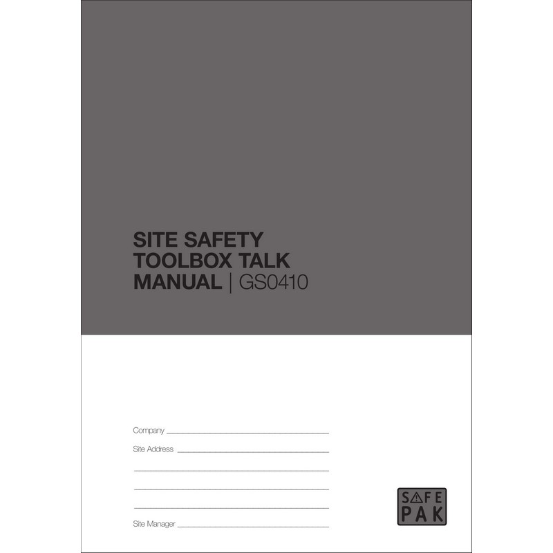 Site Safety Tool Box Talk Manual