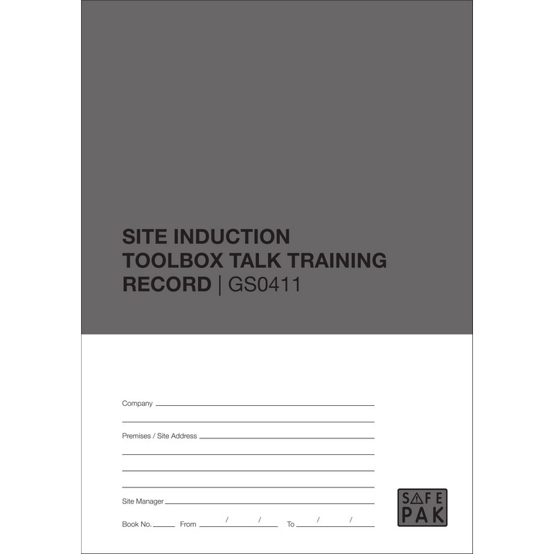Site Induction/Tool Box Talk Training Register