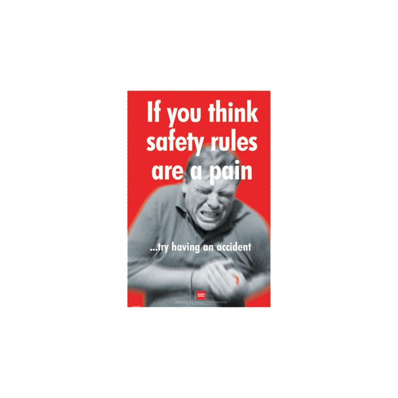 (t)Safety Poster - Safety Rules Are A Pain