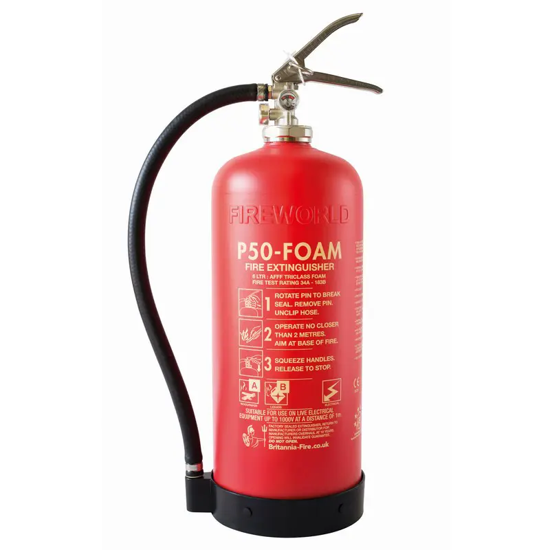 6kg P50 Foam Fire Extinguisher c/w Service Label