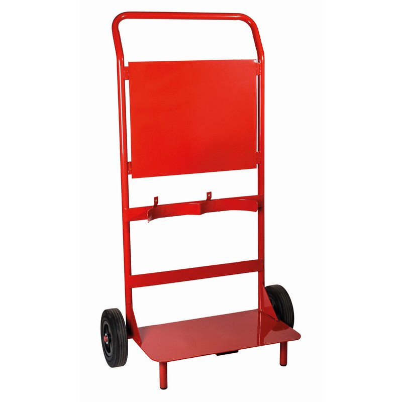 Double Extinguisher Trolley with Backboard