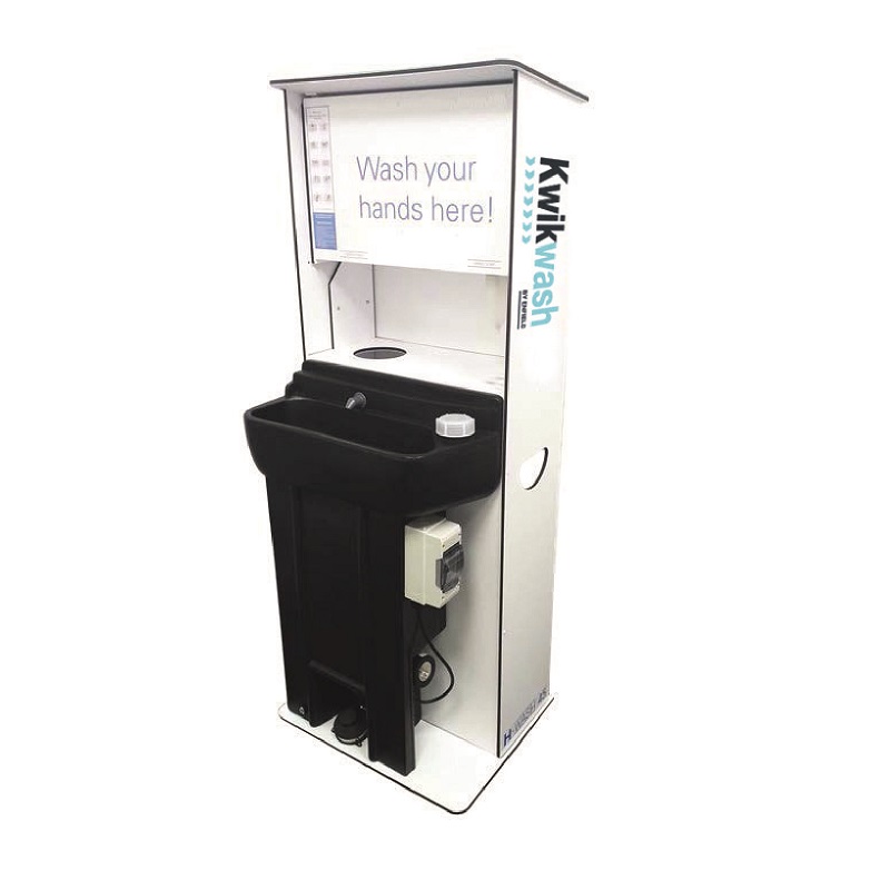 KWIKWASH AUTO HOT PortableSelf-Contained Cold Water Hand Wash Station c/w soap Dispenser and Towel Dispenser  & Auto Dispenser & Hot Water