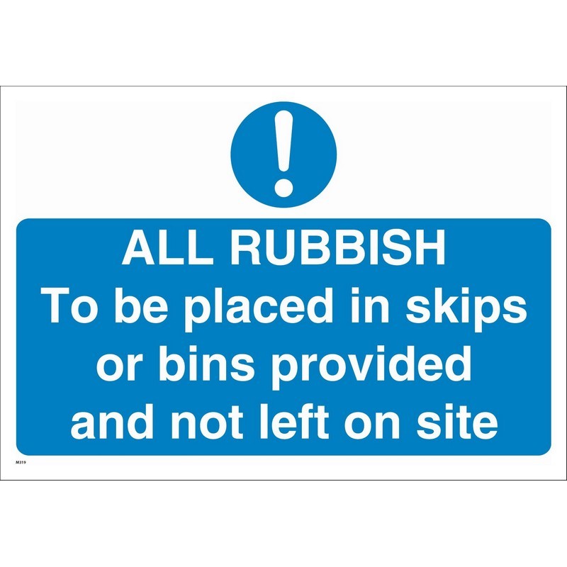 All Rubbish….. 600mm x 400mm rigid plastic sign
