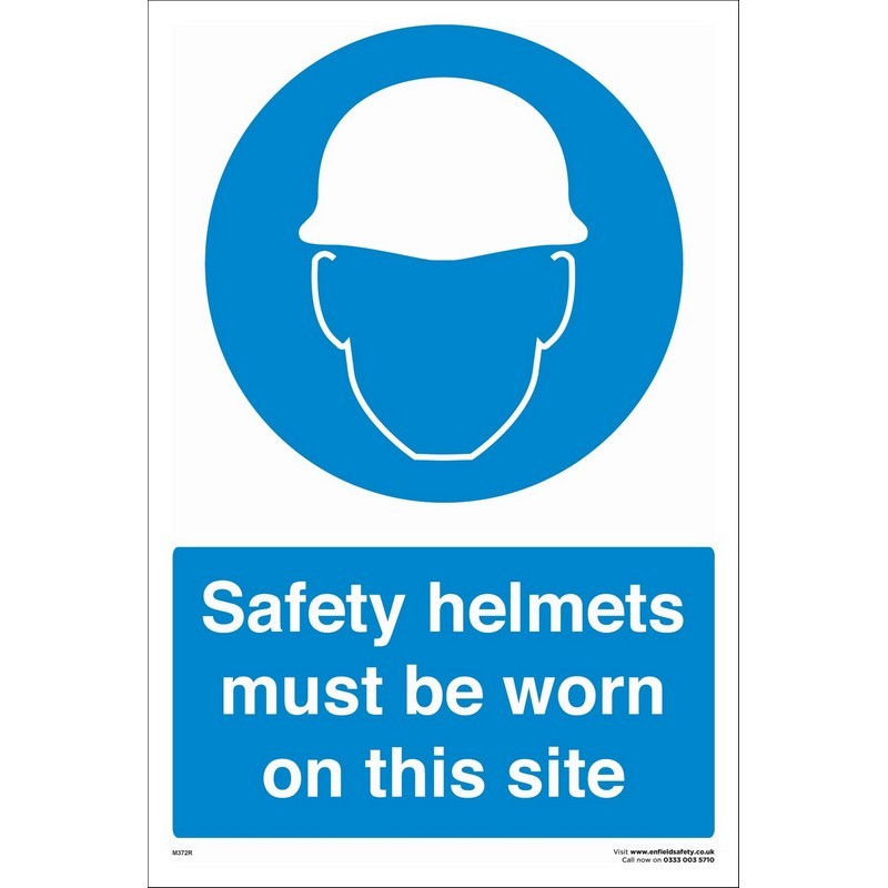 Safety Helmets MBW on This Site 400mm x 600mm rigid plastic sign
