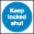 Keep Locked Shut 100mm x 100mm Rigid Self-Adhesive sign