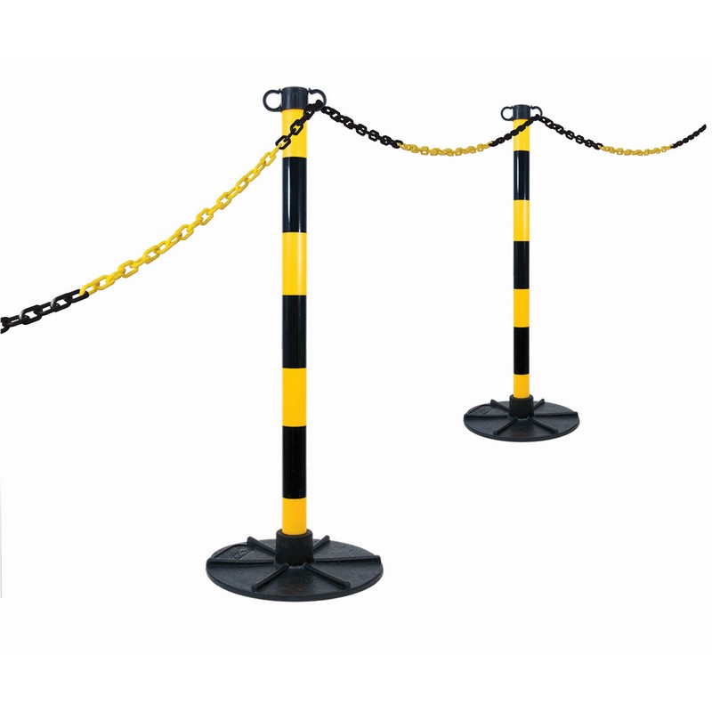*Black/Yellow Chain Support Post & Base