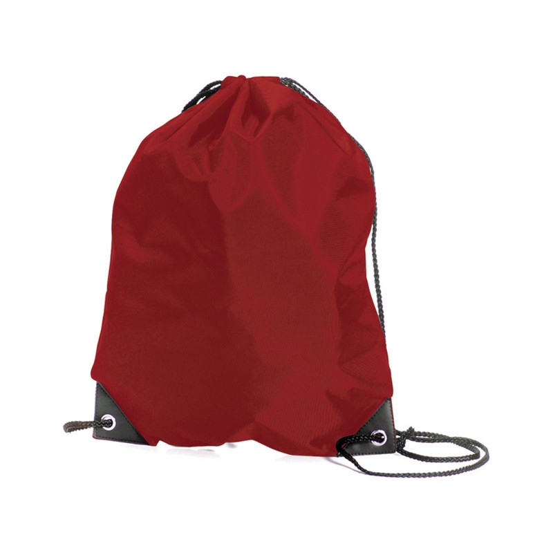 Nylon Drawstring Backpack 440 x 345mm - Burgundy
