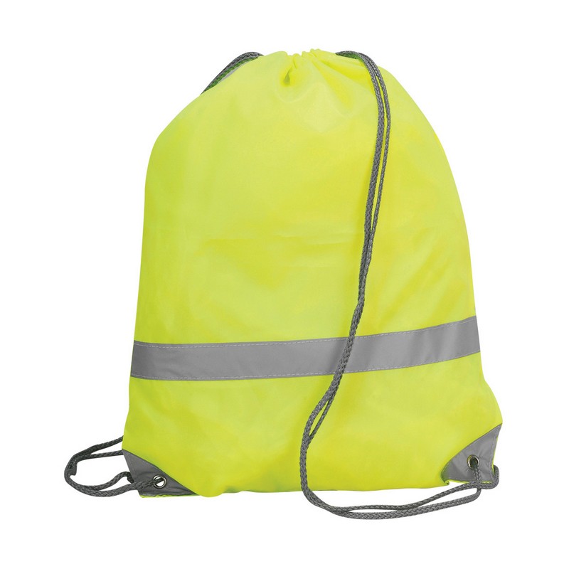 Nylon Drawstring Backpack 440 x 345mm - Hivisibility Yellow