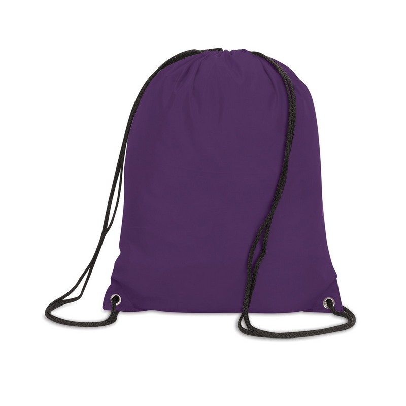 Nylon Drawstring Backpack 440 x 345mm - Purple