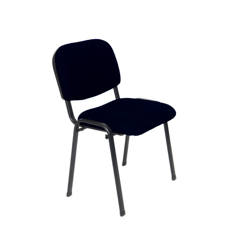 Upholstered Stacking Meeting Chair - Black, black frame