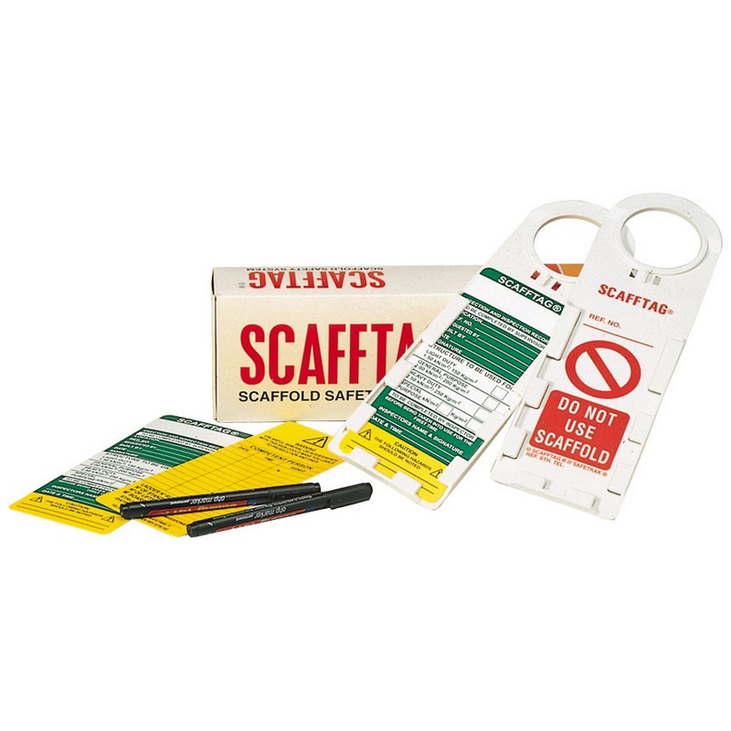 Hivisibility Scaffold Management System c/w 10 Holders 20 Inserts & 1 Permanent Marker Pen