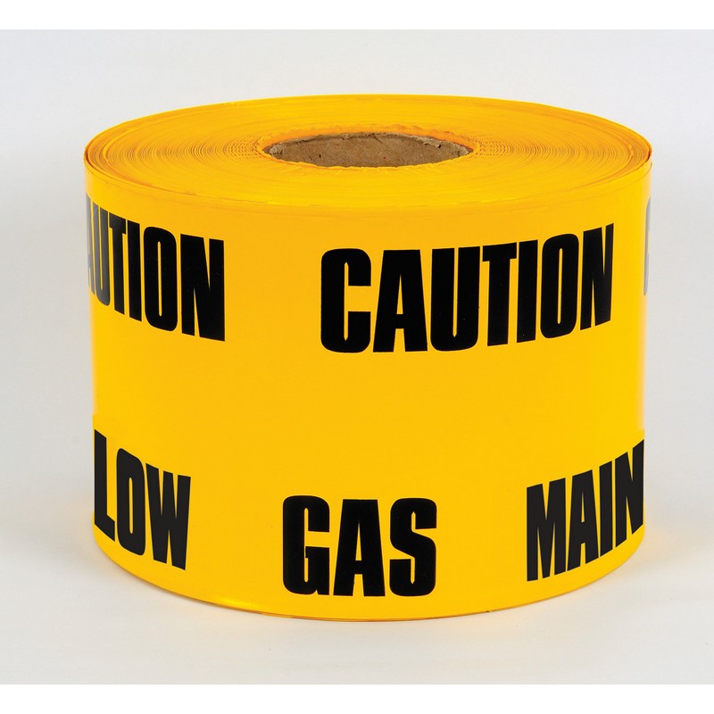 Yellow ‘Caution Gas Main Below’ Tape 150mm X 365 Metre