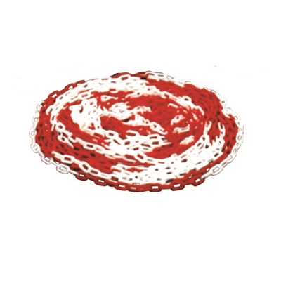 Red/White Plastic Chain 25 Metre