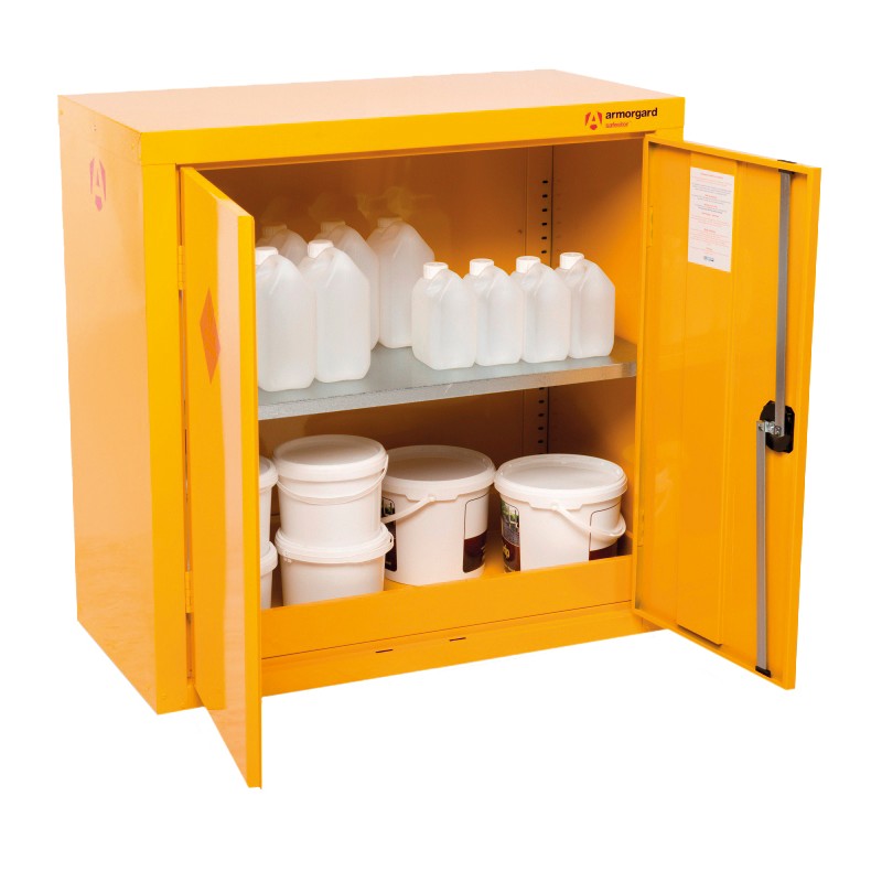 Safestor Hazardous Floor Cupboard c/w 1 Shelf