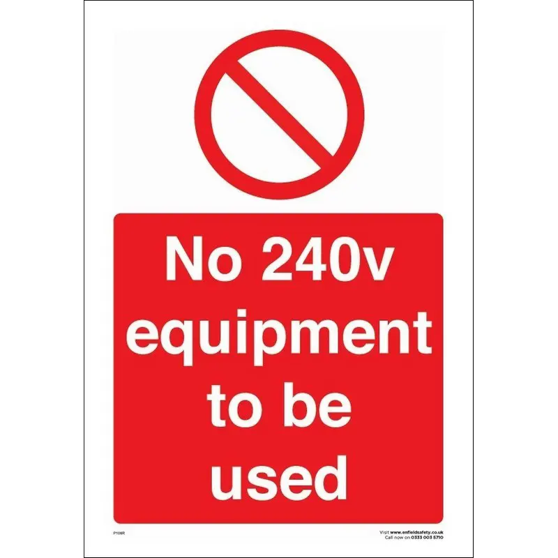 No 240V 230mm x 330mm Rigid Plastic