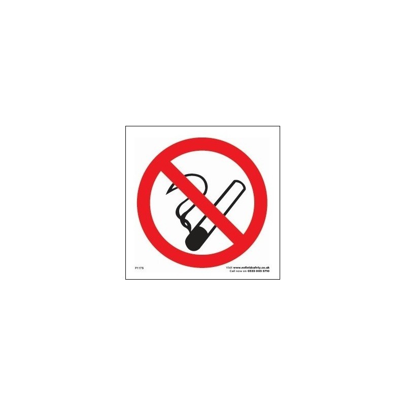 No Smoking Symbol 100mm x 100mm Self Adhesive