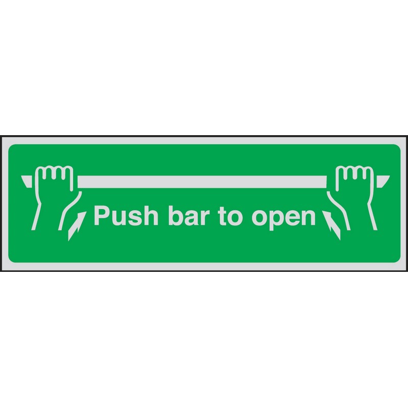 Push Bar to Open 300mm x 100mm Anodised Aluminium