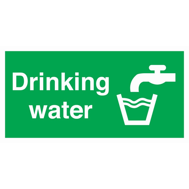 Drinking Water 150mm x 75mm Self Adhesive