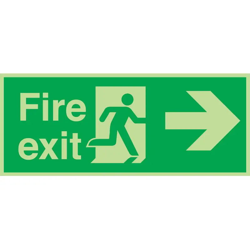 Fire Exit 380mm x 150mm Photoluminescent