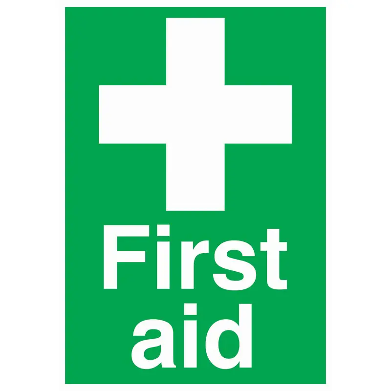 First Aid 460mm x 660mm Rigid Plastic