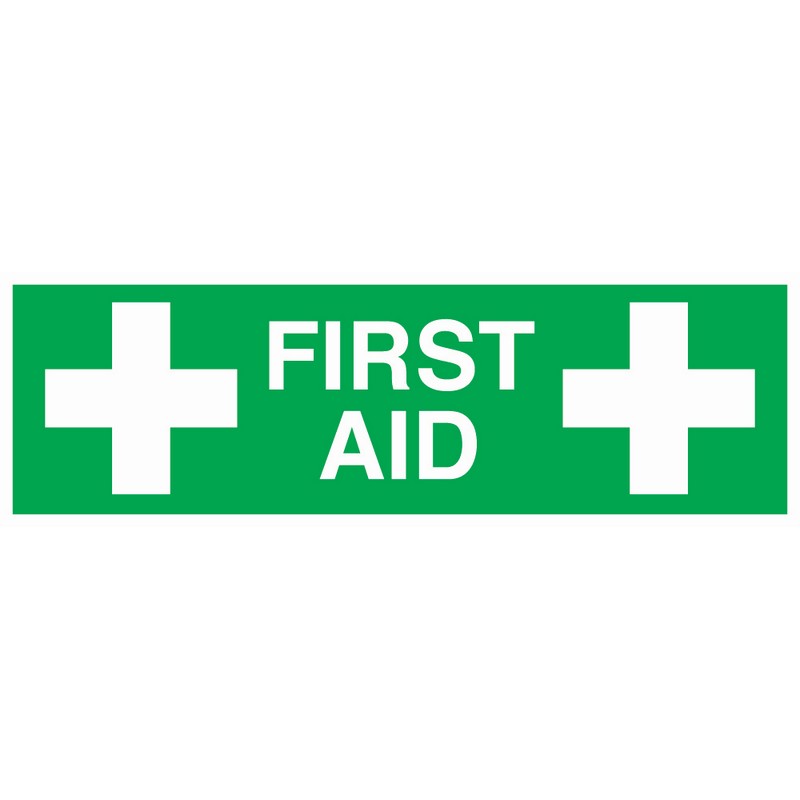 First Aid Sticker 200mm x 65mm Self Adhesive