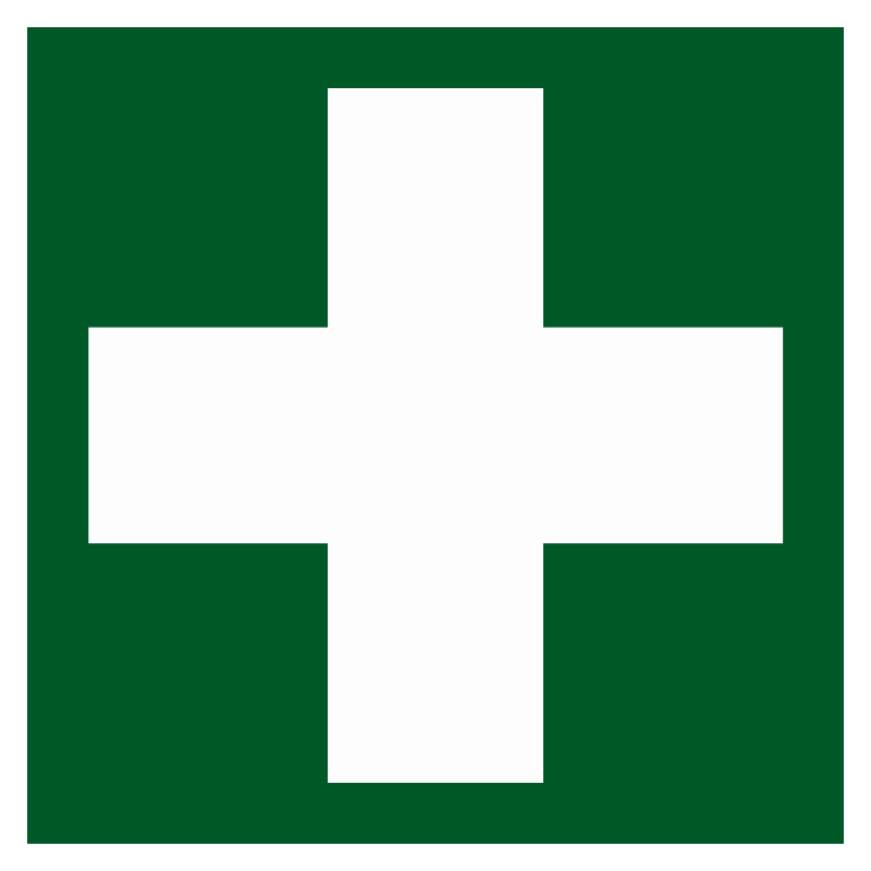 First Aid (symbol only) 50mm x 50mm Self-Adhesive sign