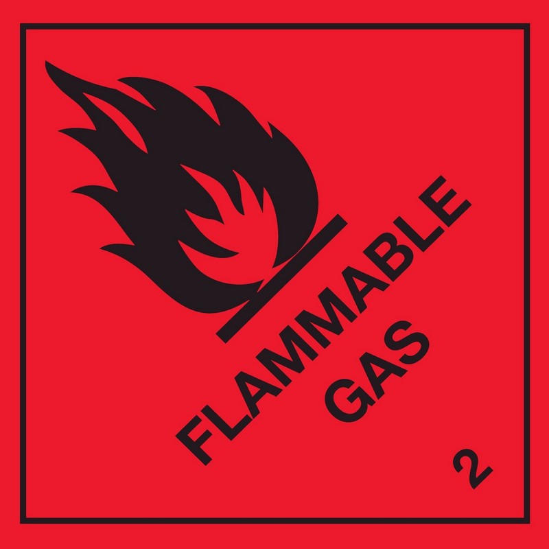 Flammable Gas (100) 250mm x 250mm