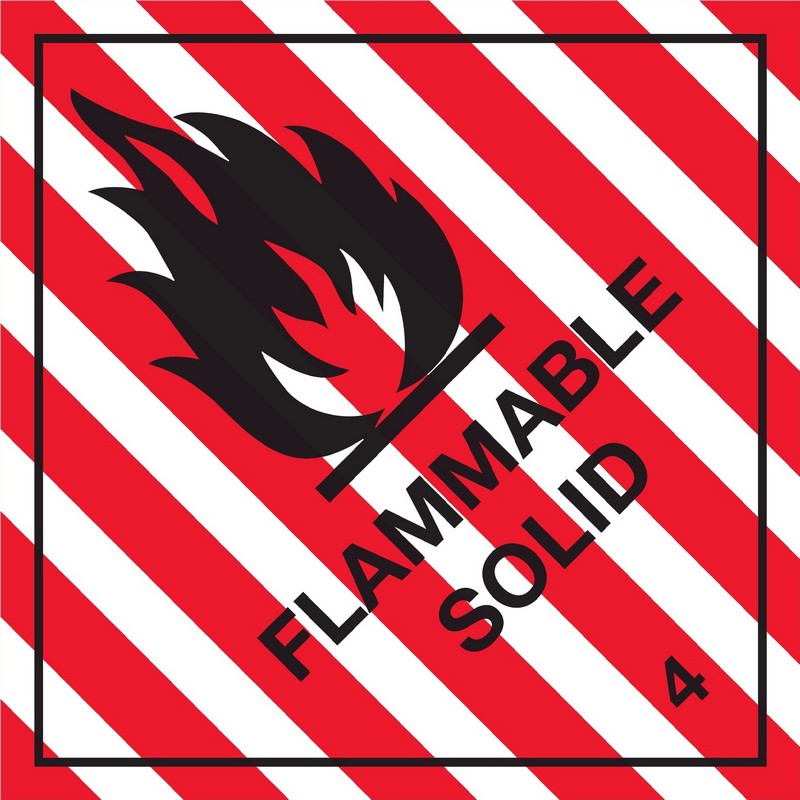 Flammable Solid (100) 250mm x 250mm