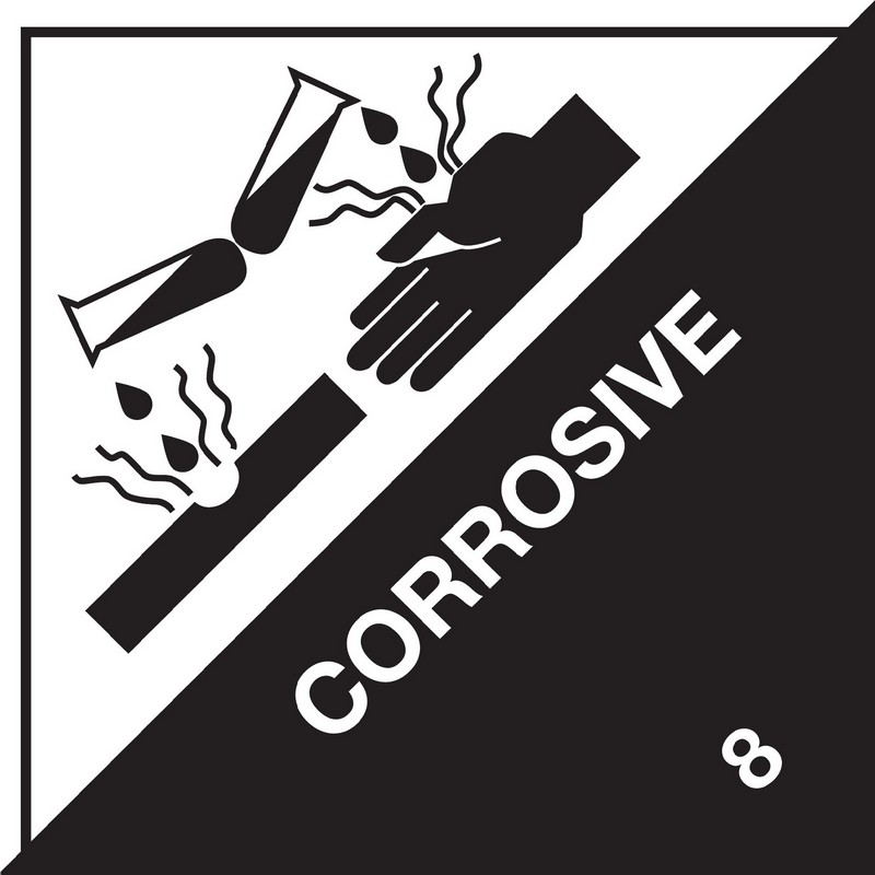 Corrosive (100) 250mm x 250mm