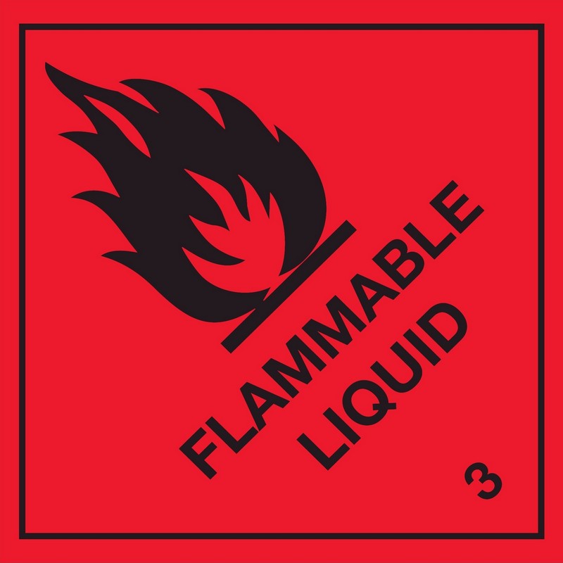 Flammable Liquid (100) 250mm x 250mm
