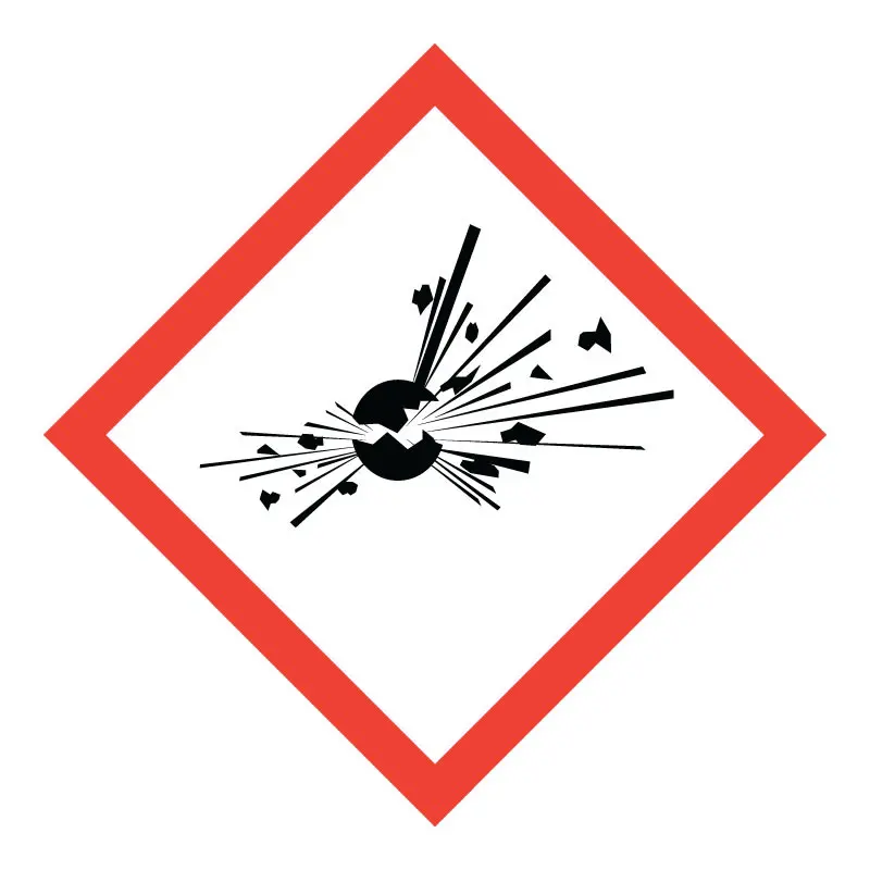 Ghs Symbol Sticker Explosives 250 x 250mm