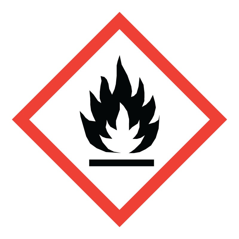 GHS Symbol Sticker Flammable 250 x 250mm Pack of 10
