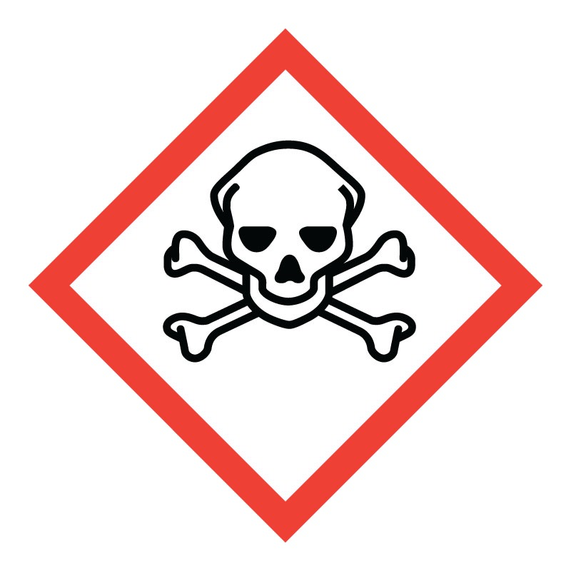 GHS Symbol Sticker Toxic 250 x 250mm Pack of 10