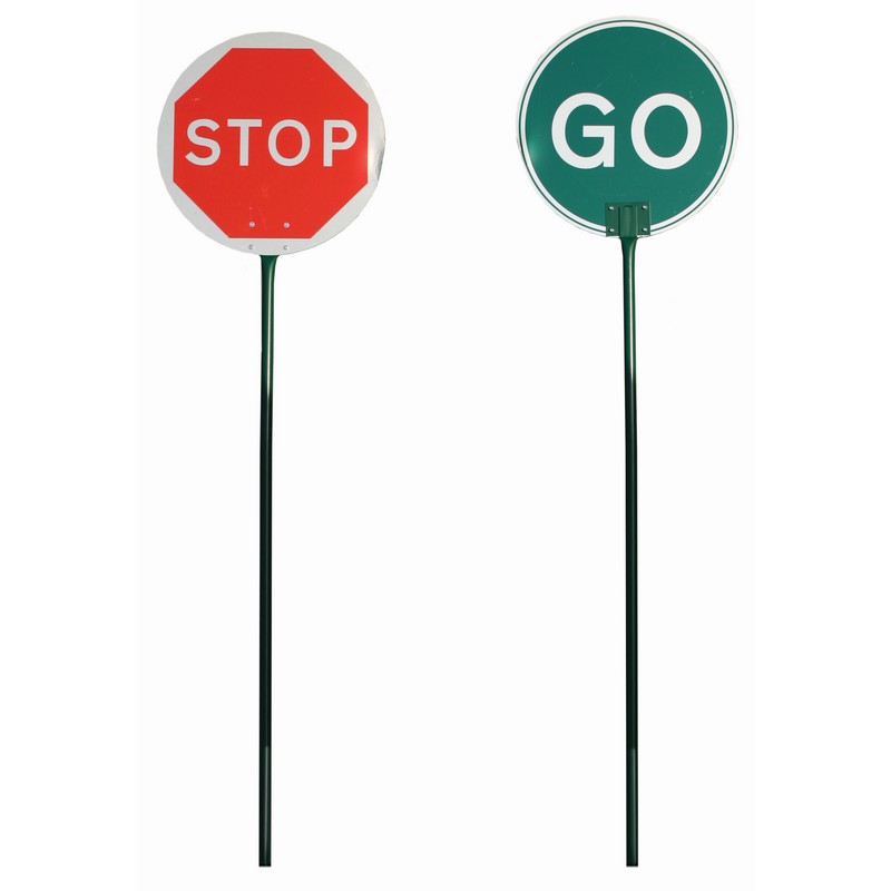 600mm Stop Go Board on Pole, Vehicles & Traffic Control, Safety Signs, Signage