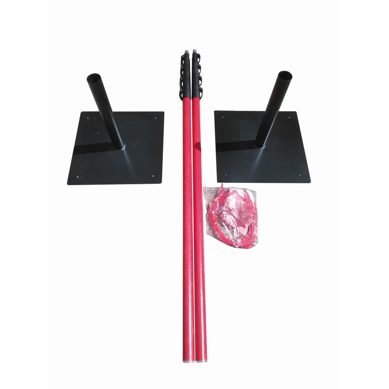 Telescopic Height Restriction Kit inc 2 x 7.3mtr posts, 2 metal standard feet and 25mtr Bunting