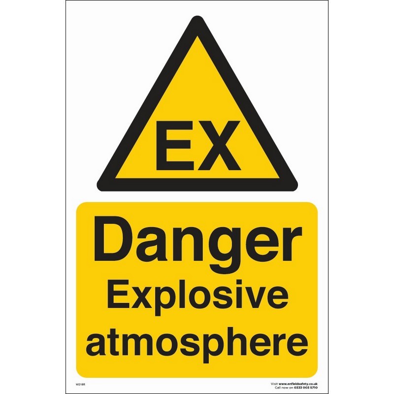 Danger Explosive Atmosphere 230mm x 330mm Rigid