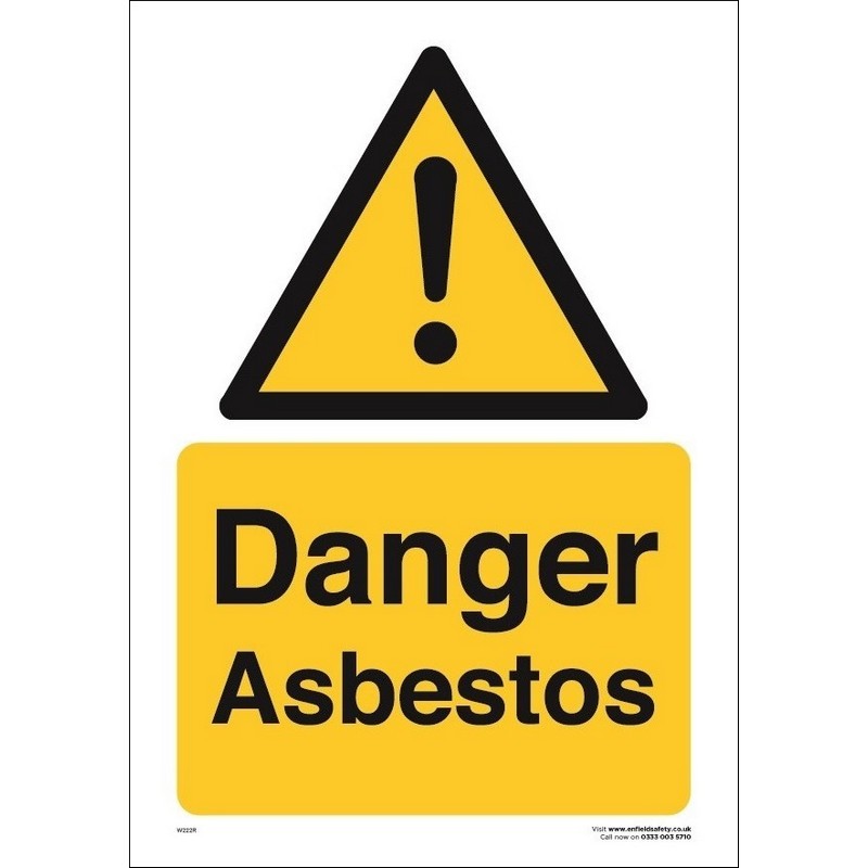 Danger Asbestos 230mm x 330mm Rigid