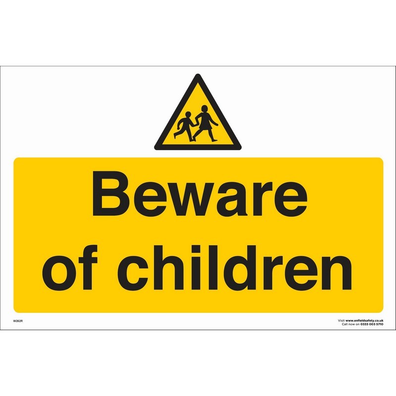 Beware of Children 660mm x 460mm rigid plastic sign