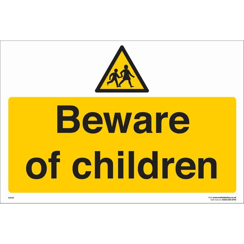 Beware of Children 660mm x 460mm Rigid Plastic