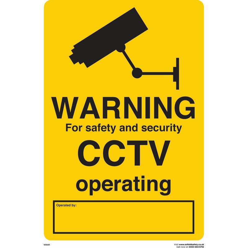 Warning CCTV Operating 460mm x 660mm rigid plastic sign