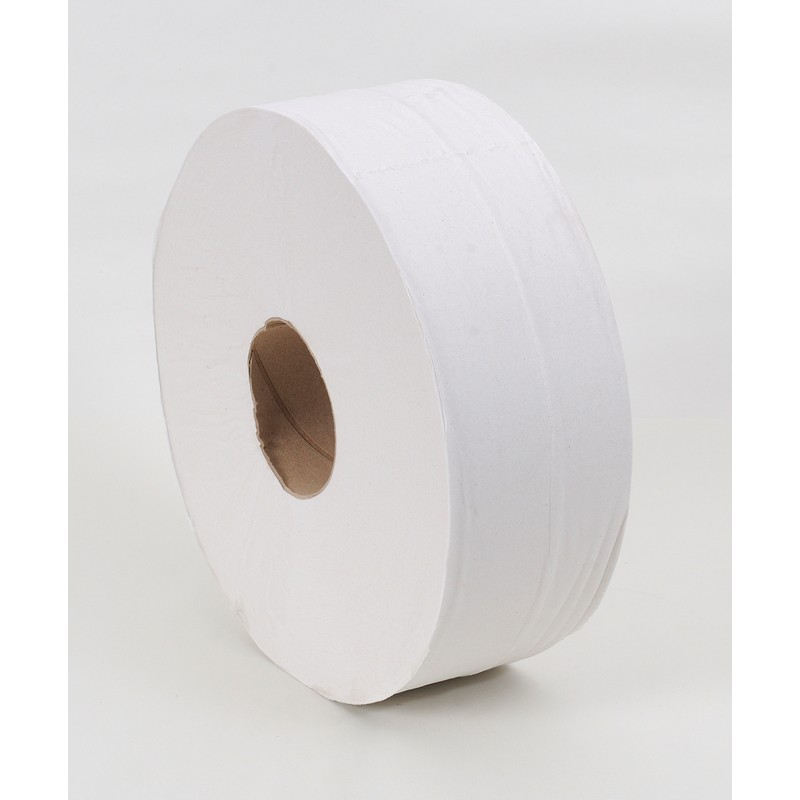 PROSAN Jumbo toilet rolls. Standard core. White.  (Pack x 6)